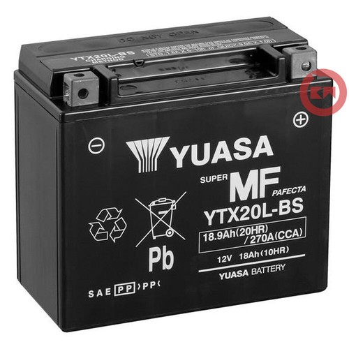 Yuasa ytx20l 18ah battery - yuasa,