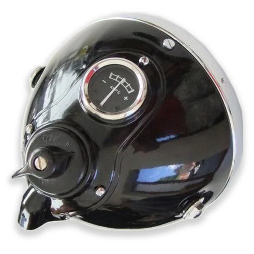 Lucas type headlight black - lucas,