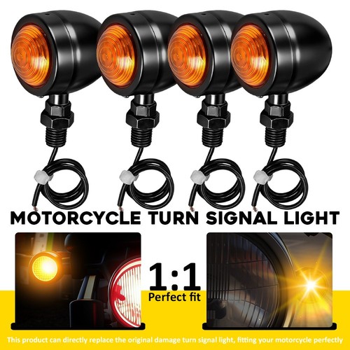 Black motorcycle turn - black,